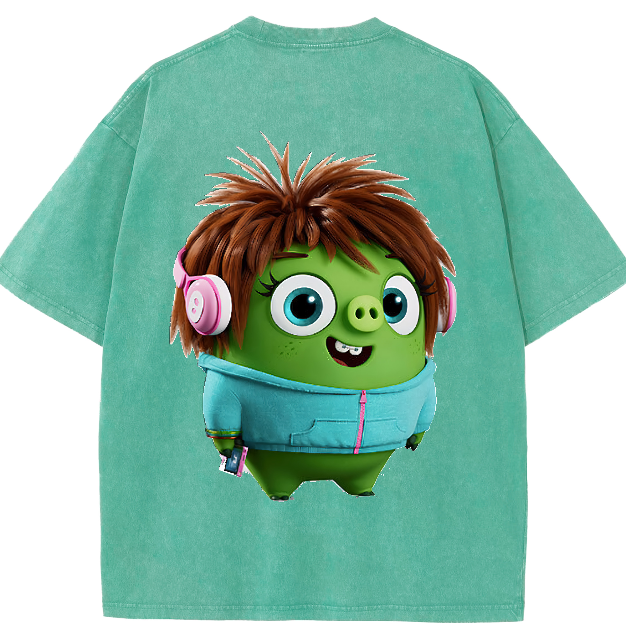 （画像用） Angry Birds アングリーバード 綿100% ヴィンテージ風 半袖Tシャツ（背面プリント）